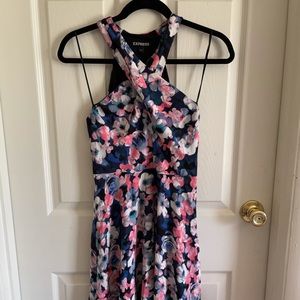 Express Floral Halter Dress